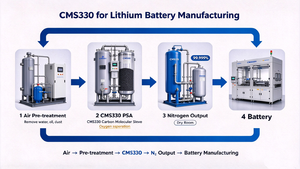lithium battery carbon molecular sieve
